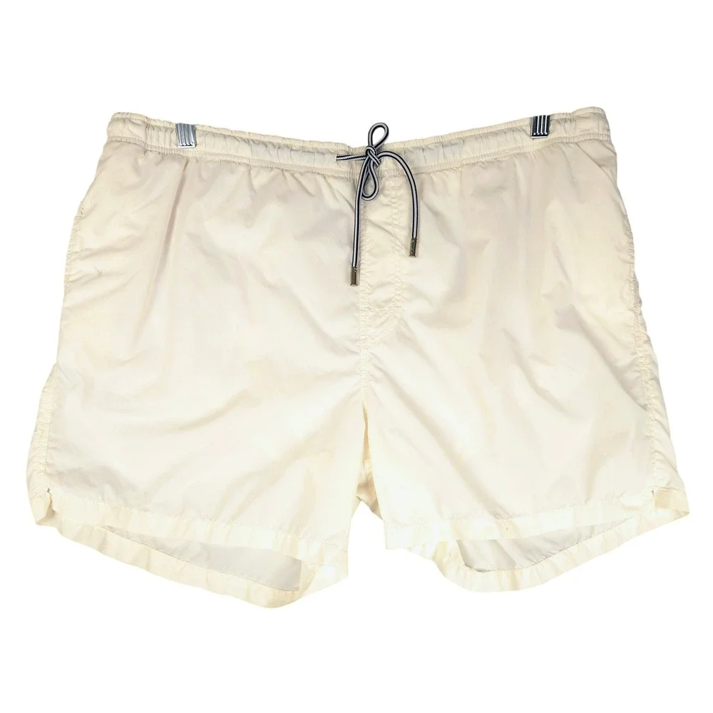 MC2 Saint Barth Mens Swim Trunks White Board Shorts XXL Luxury Beachwear